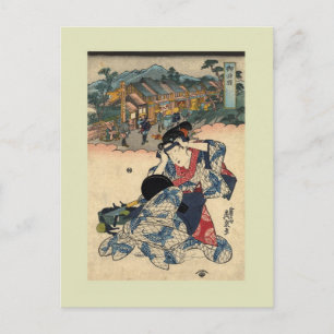 Carte Postale Bois japonais vintage