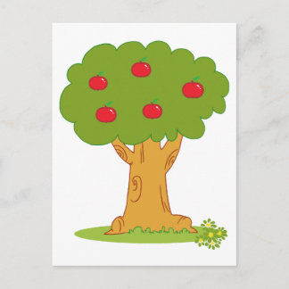 Carte Postale Bois Recouvert De Pommes Rouges