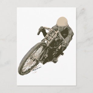 Carte Postale Bois Tracker Motordrome Board Racer
