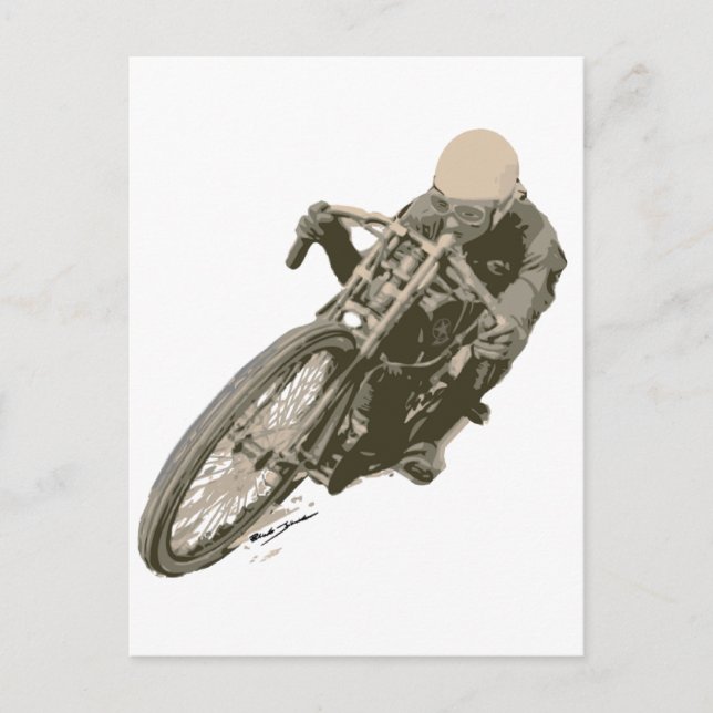 Carte Postale Bois Tracker Motordrome Board Racer (Devant)
