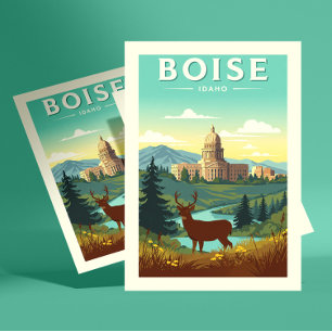 Carte Postale Boise Idaho vintage
