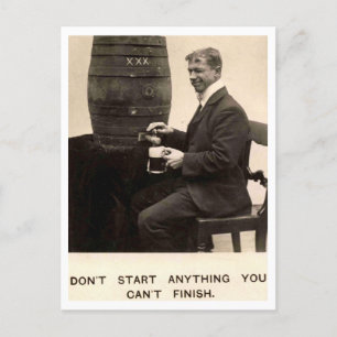 Carte Postale Boisson de bière Vintage 1909