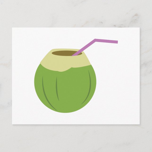 Carte Postale Boisson de noix de coco (Devant)