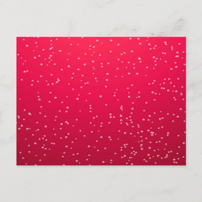 Carte Postale Boisson gazeuse à la cerise avec fond de petites b (Devant)