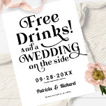 Carte Postale Boissons Gratuites Amusant Mariage Décontracté Enr<br><div class="desc">Boissons Gratuites Amusant Mariage Décontracté Enregistrer La Date Carte Postale</div>