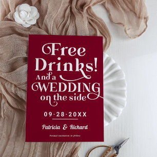 Carte Postale Boissons Gratuites Drôle Mariage Formel Économisez