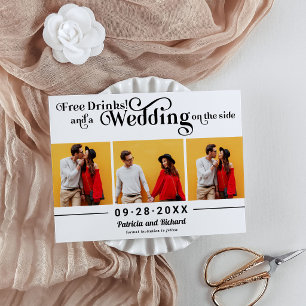 Carte Postale Boissons Gratuites Mariage Décontracté Enregistrez