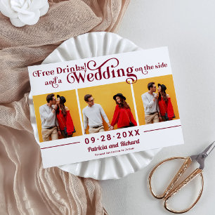 Carte Postale Boissons Gratuites Mariage Décontracté Enregistrez