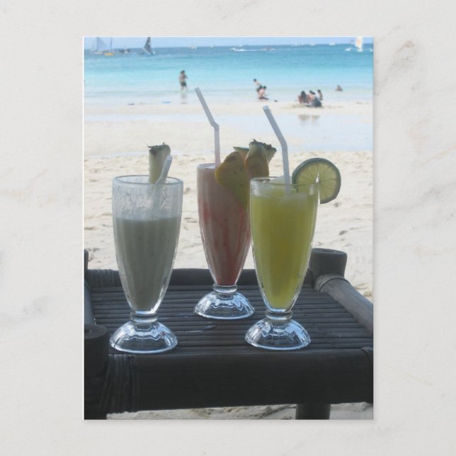 Carte Postale Boissons tropicales (Devant)