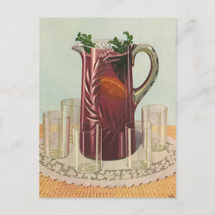 Carte Postale Boissons vintages et boissons, Pitcher de Sangria