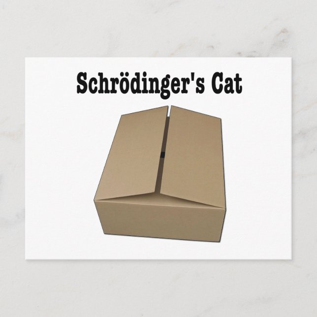 Carte Postale Boîte à chat de Schrodinger (Devant)