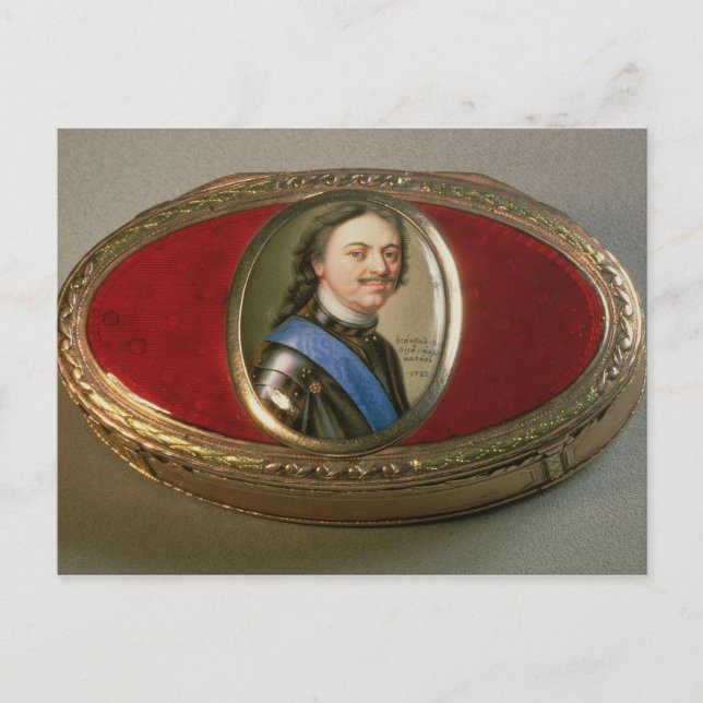 Carte Postale Boîte à neige avec portrait miniature Peter (Devant)