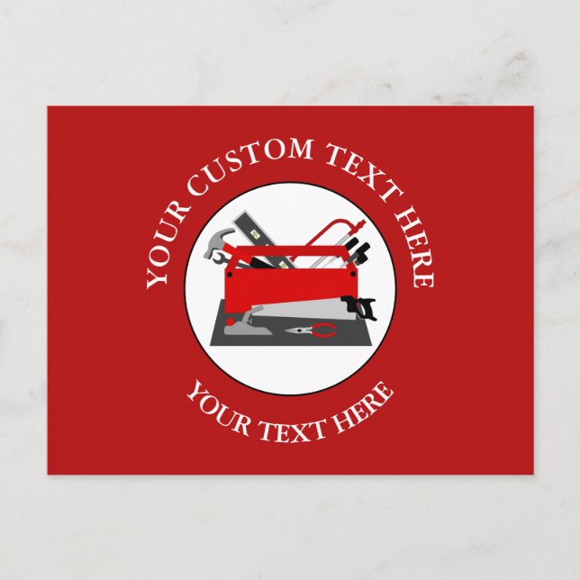 Carte Postale Boîte à outils Handyman (Devant)