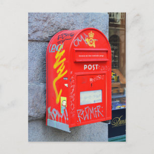 Carte Postale Boîte aux lettres à Copenhague, Danemark