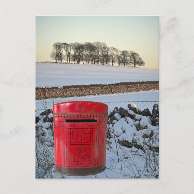 Carte Postale Boîte aux lettres dans la neige (Devant)