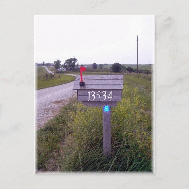 Carte Postale Boîte aux lettres de route du pays (Devant)