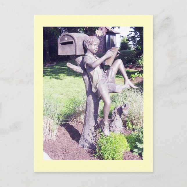 Carte Postale Boîte aux lettres du garçon de messagerie Happy (Devant)