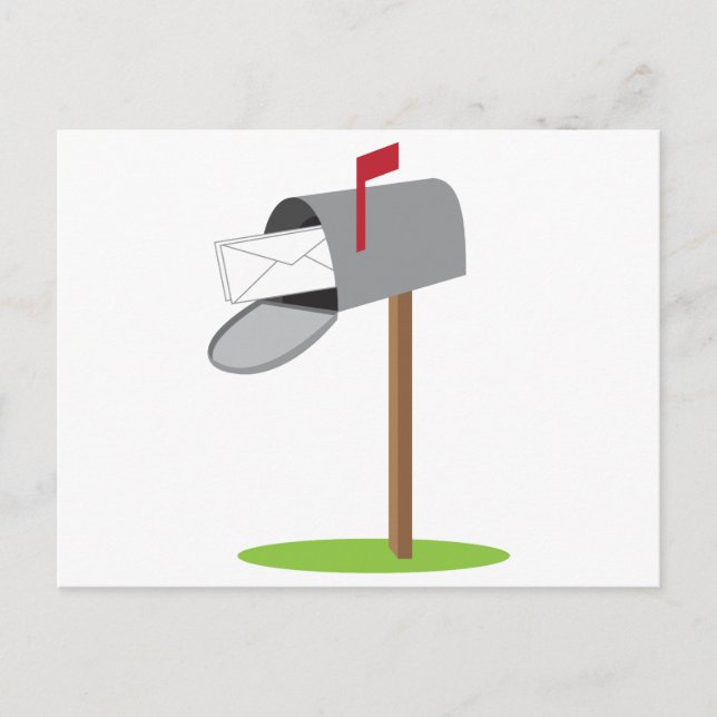 Carte Postale Boîte aux lettres et lettre (Devant)