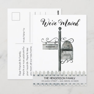 Carte Postale Boîte aux lettres Nouvelle maison Moving Faire-par