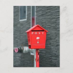 CARTE POSTALE BOÎTE AUX LETTRES ROUGE POSTCROSSING