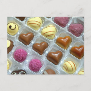 Carte Postale Boîte cardiaque au chocolat
