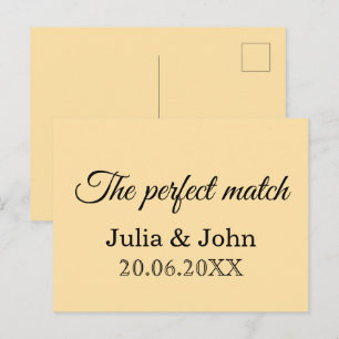 Carte Postale Boîte d'allumettes Mariage Parfait – Édition Premi
