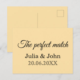 Carte Postale Boîte d'allumettes Mariage Parfait – Édition Premi