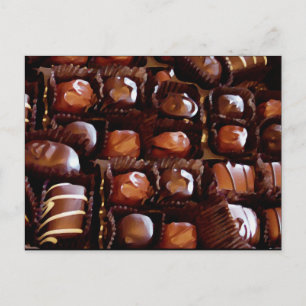 Carte Postale Boîte de chocolat, Chocolat-bonbon tentant