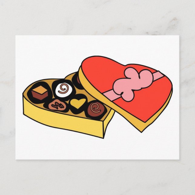 Carte Postale Boîte de dessin au chocolat (Devant)