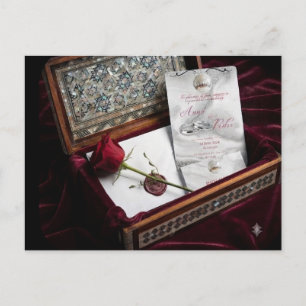 Carte Postale Boîte d'invitation de mariage Élégante boîte sou