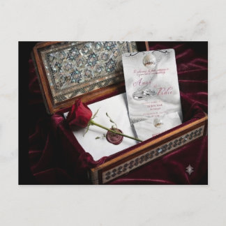 Carte Postale Boîte d'invitation de mariage | Élégante boîte sou