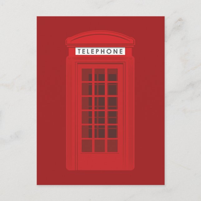 Carte Postale Boîte Téléphonique (Devant)