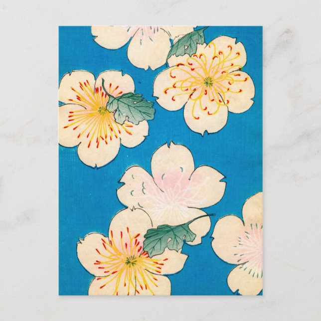Carte Postale Boîtier de couleur Impression des fleurs de bois d (Devant)