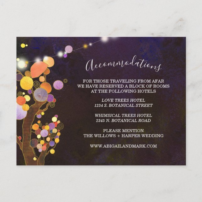 Carte Postale Boîtier d'hébergement Mariage violet profond (Devant)