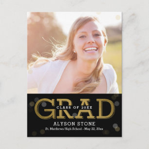 Carte postale Bokeh EDITABLE COULEUR Photo Graduat