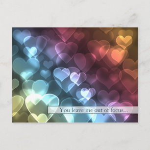 Carte postale Bokeh Hearts Valentine