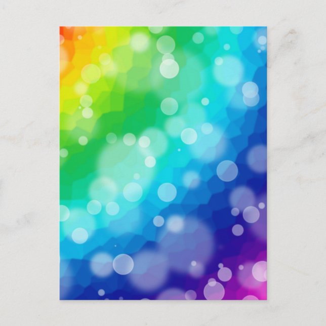 Carte Postale Bokeh Rainbow Motif (Devant)
