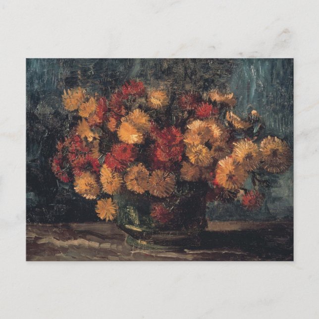 Carte Postale Bol avec Chrysanthèmes par Vincent Van Gogh       (Devant)