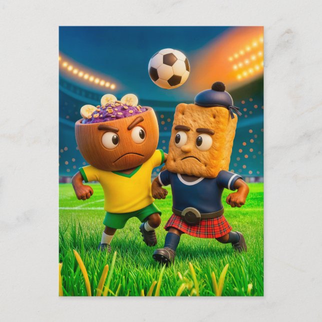 Carte Postale Bol de açaí brésilien contre socle de shortbread é (Devant)