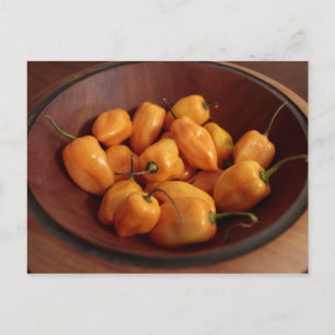 Carte Postale Bol de poivrons d'habanero, Alimentation tradition