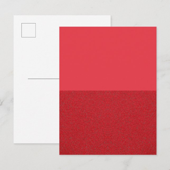 Carte postale Bold Red Invitation à deux tons - Pe (Devant / Derrière)