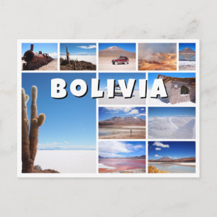 Carte Postale Bolivie photo collage souvenir