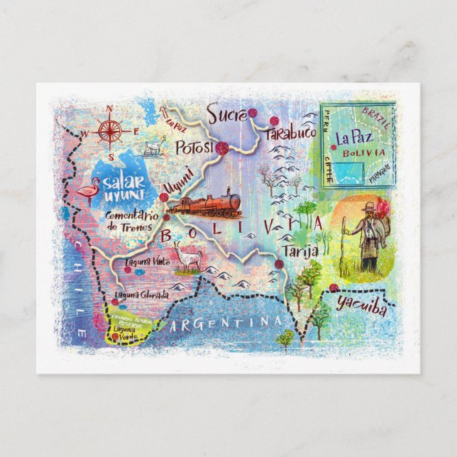 Carte Postale " Bolivie : Traveller... (Devant)