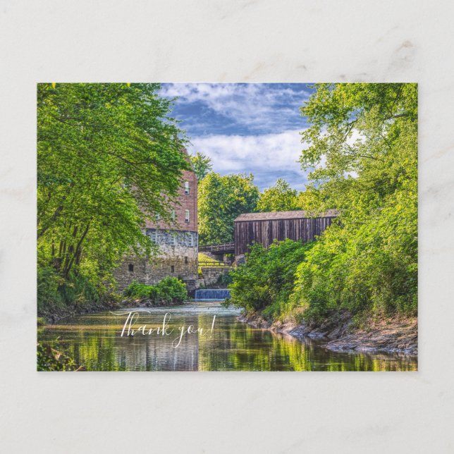 Carte Postale Bollinger Mill Et Burfordville Couvert Bridge (Devant)