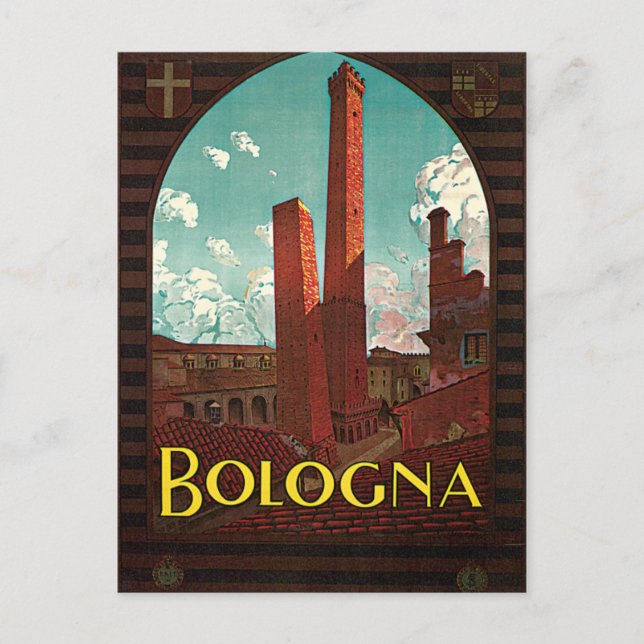 Carte Postale Bologne Bononia Italie Vintage voyage (Devant)
