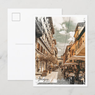 Carte Postale Bologne Italie Belle peinture à l'huile paysage