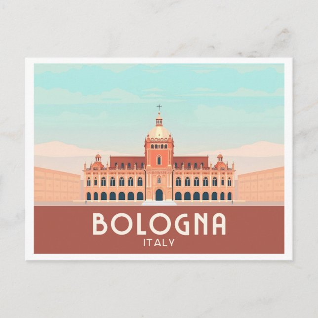 Carte Postale Bologne Italie Pastel Travel (Devant)