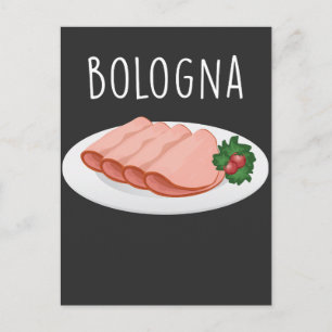 Carte Postale Bologne Saucisson Foodie Baloney Mortadella Lover
