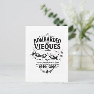 Carte Postale Bombardement de Vieques Porto Rico Mémoire Histori