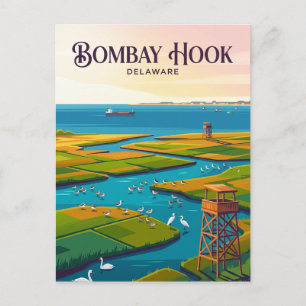 Carte Postale Bombay Hook États-Unis